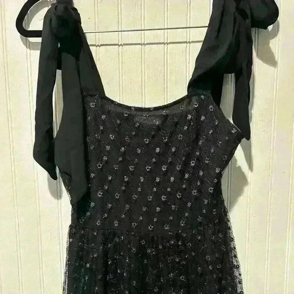 Delfi collective tie strap sheer whimsigoth witchy romantic midi dress sz. Small - Picture 6 of 8